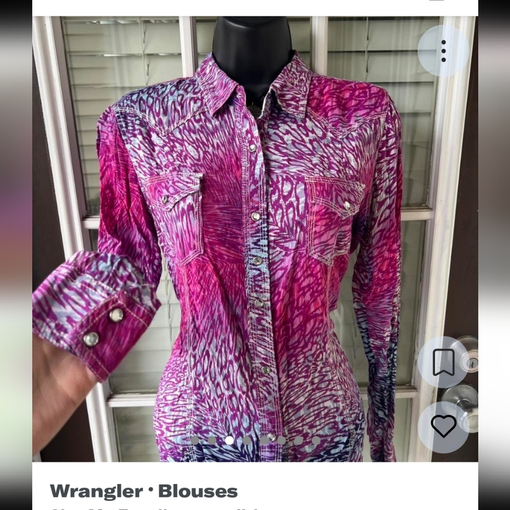 Wrangler Pink Animal Print Women's Top